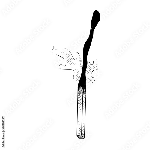 matchstick handdrawn illustration