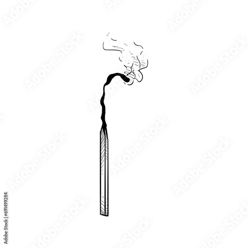matchstick handdrawn illustration
