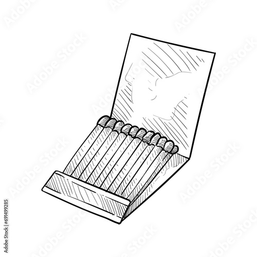 matchstick handdrawn illustration