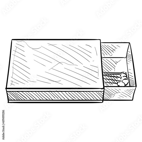 matchstick handdrawn illustration