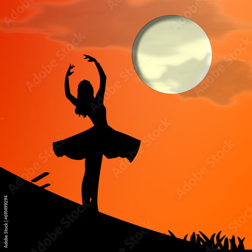 silhouette of a person jumping in the sunset
sunset view
dancing girl
