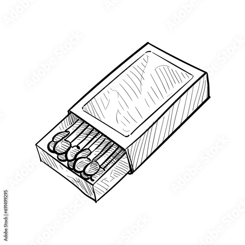 matchstick handdrawn illustration