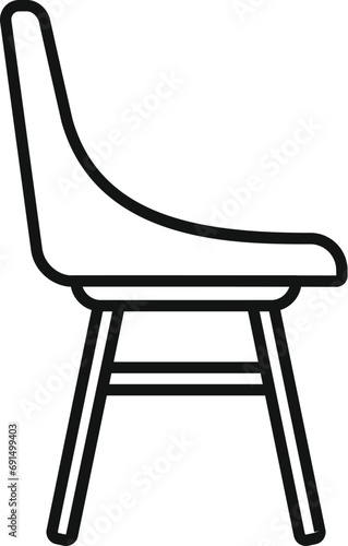 Chair outdoor icon outline vector. Space garden patio. Furniture table