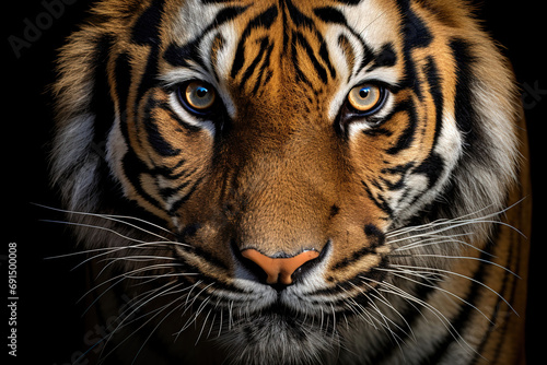 Extreme close-up of Tiger, generative ai  © vvalentine