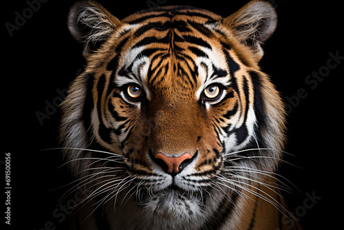 Extreme close-up of Tiger, generative ai  © vvalentine