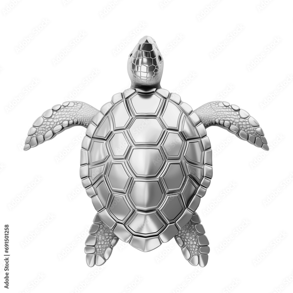 Fototapeta premium Silver turtle isolated