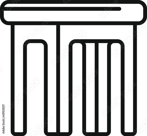Soft textile chair icon outline vector. Space home. Exterior furniture