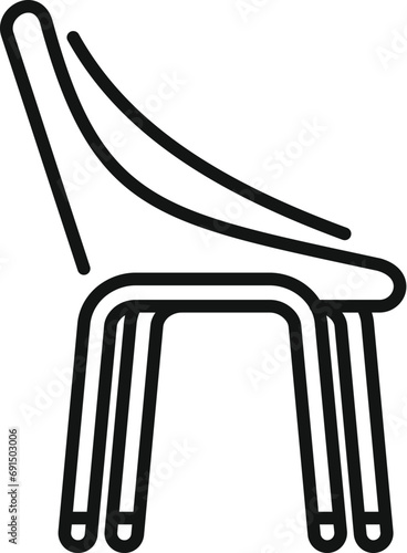 Outdoor chair furniture icon outline vector. Space garden patio. Chair picnic