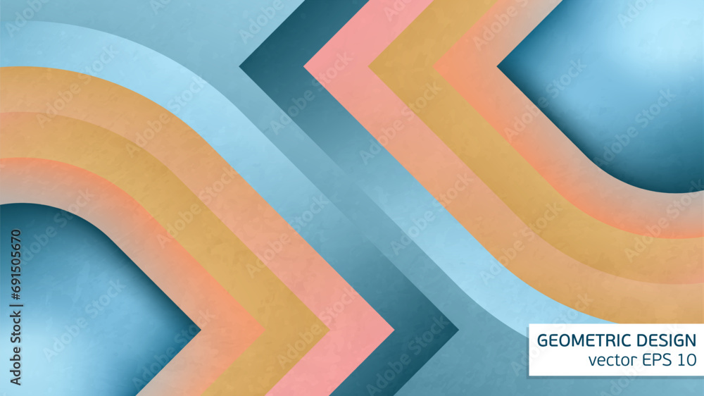 Obraz premium Modern Bauhaus concept pattern. Decorative element for decoration and design. Geometric pattern in a blue pink palette.