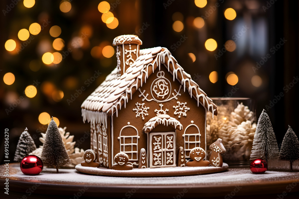 Homemade Gingerbread House Taking Shape Amidst the Sweet Aroma of Freshly Baked Gingerbread Christmas Bakery Delight Homemade Gingerbread House Taking Shape Amidst the Sweet Aroma of Freshly Baked Gingerbread Christmas Bakery Delight