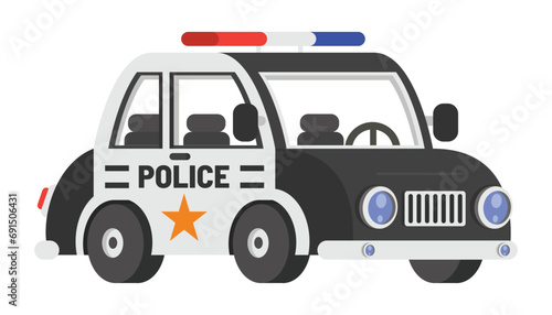 Vcetor Drawing Of  Police Car