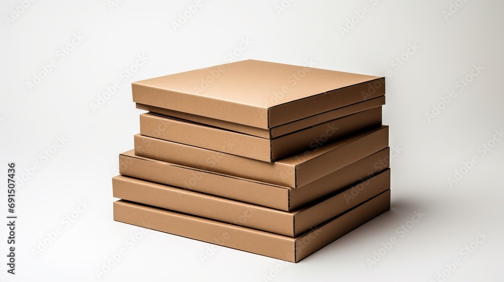 Cardboard Boxes on White Background Cardboard Boxes on White Background