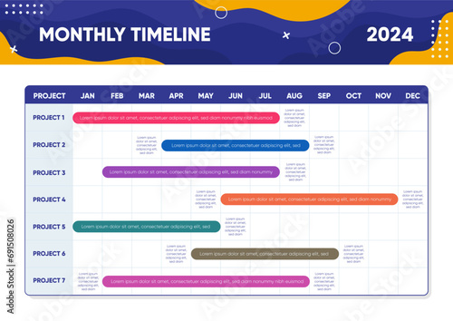 Monthly Planner Journal Organizer Template for Business, School Education or University