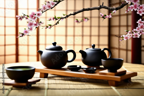 Japanische Tee Zeremonie close up