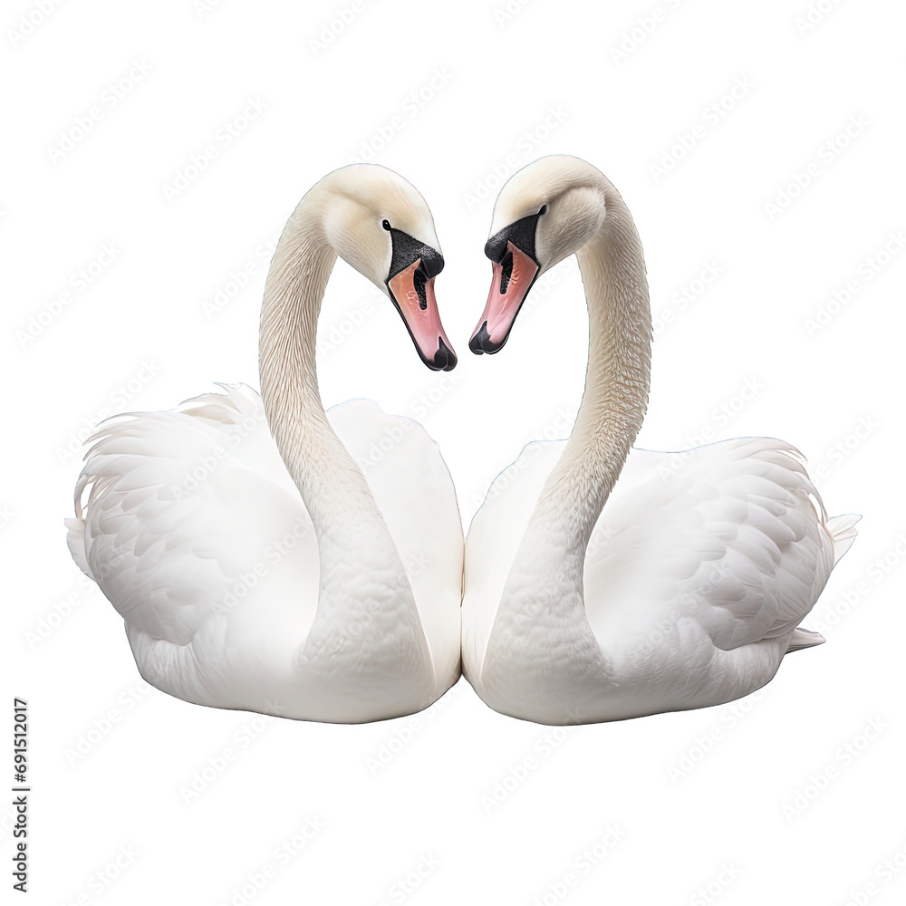 Fototapeta premium swan isolated on white