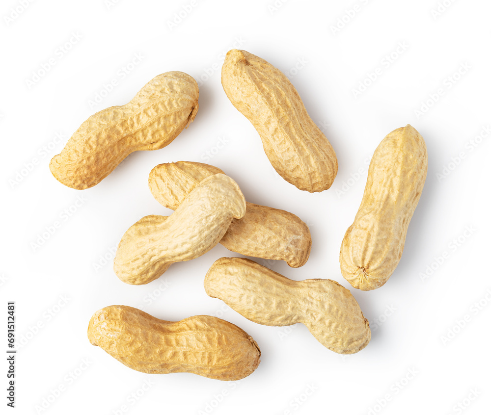 peanuts on a white background peanuts on a white background