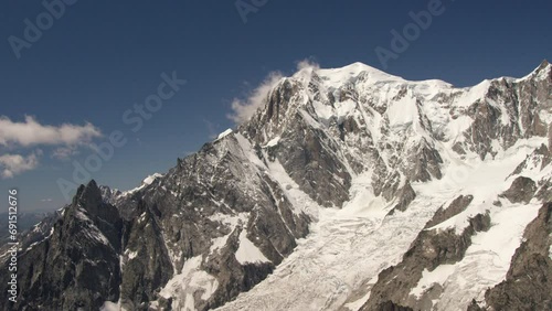 Vue aérienne sous le Mont Blanc, partie sud