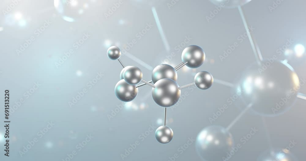 Peracetic acid rotating 3d molecule, molecular structure of peroxy acid, seamless video Peracetic acid rotating 3d molecule, molecular structure of peroxy acid, seamless video