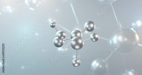 Peracetic acid rotating 3d molecule, molecular structure of peroxy acid, seamless video photo