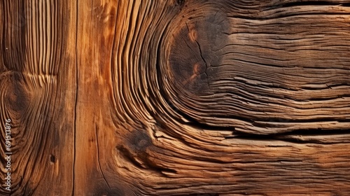 Old Wood texture. Rustic Vintage tree background. Knots and chips on wood photo