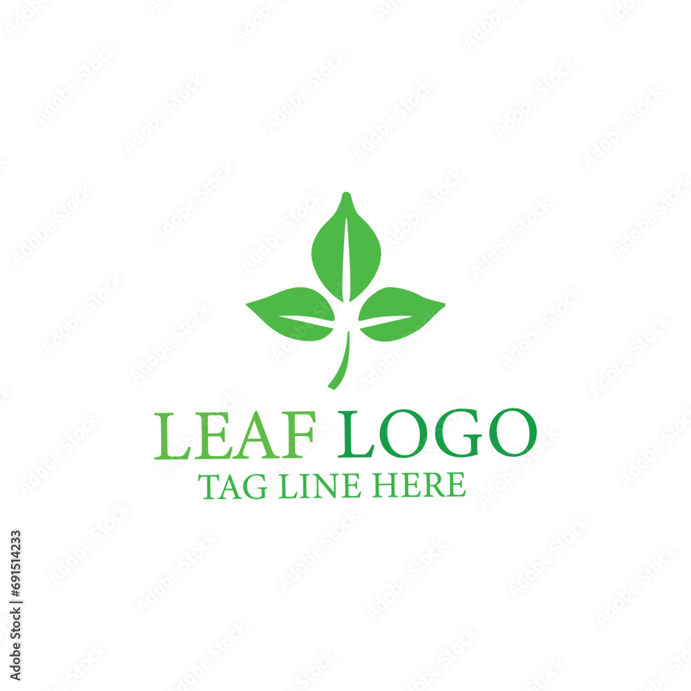 Free vector leaf logo design illustrations

