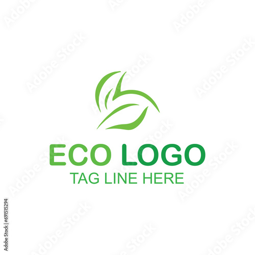 Free vector eco leaf logo design illustrations