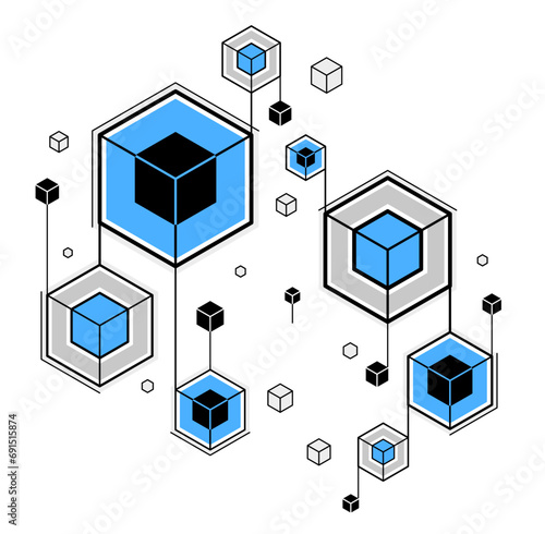 Abstract tech geometric vec...