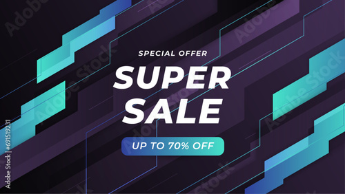Black white and blue vector special discount background. Vector super sale template design. Big sales special offer. End of season party background