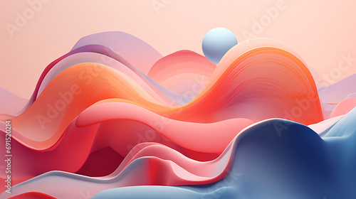 Colorful abstract postmodernist flow distortion background illustration photo