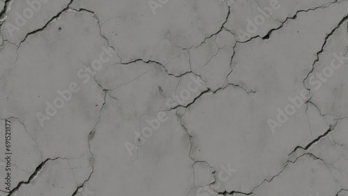 Old painted concrete wall surface. Close-up. Gray pale dysty blue color. Rough dark grunge background for design. Distressed, broken, cracked, crumbled. generative AI.