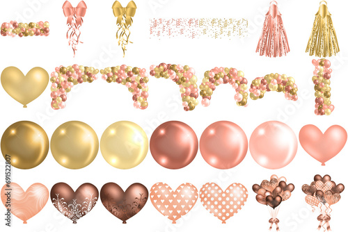 Rose and Gold Balloon Arch: A Way to Uplift Romance