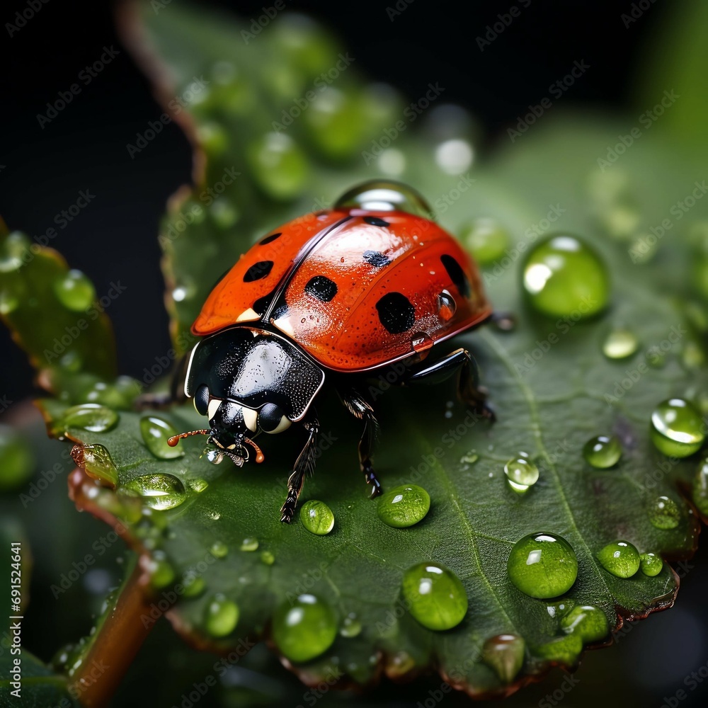 ladybug on a leaf ladybug on a leaf