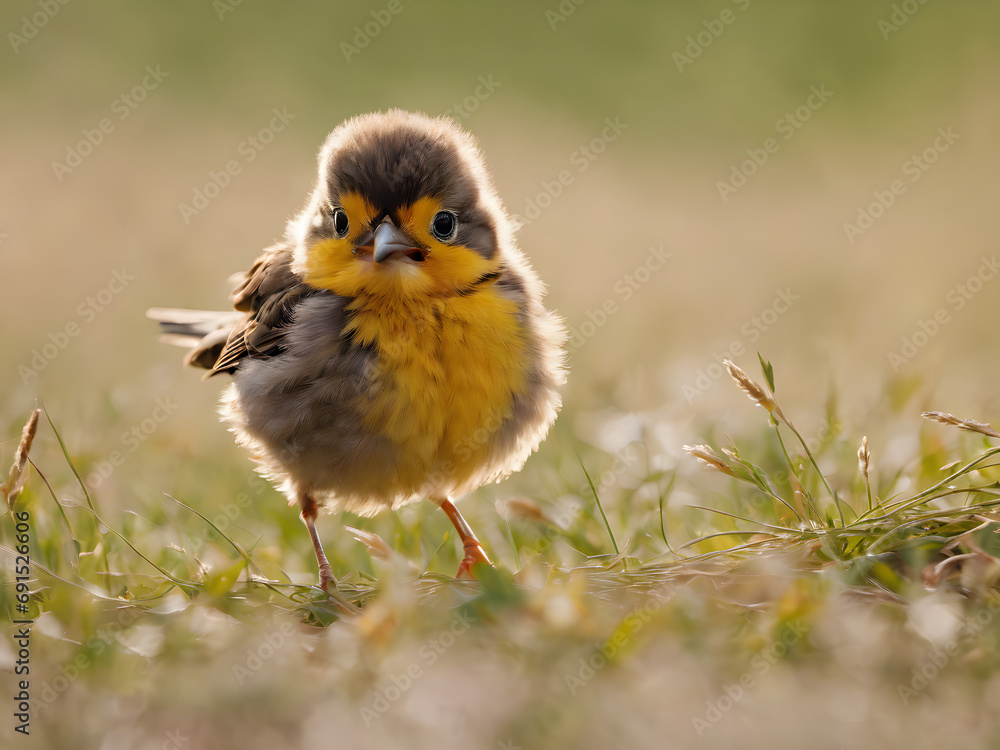 robin bird on the grass robin bird on the grass