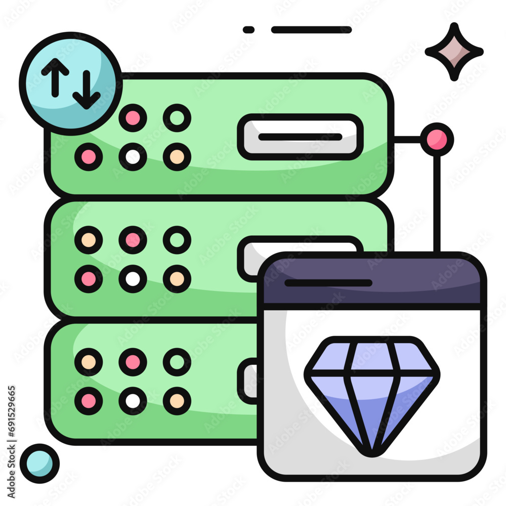 An icon design of server transfer 
