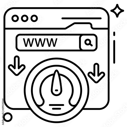 Modern design icon of web speed optimization 
