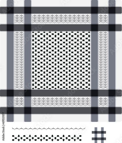фотографія keffiyeh pattern, Arabic scarf, keffiyeh texture