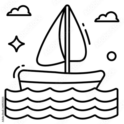 An icon design of boat