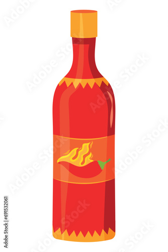 chilli pepper sauce bottle