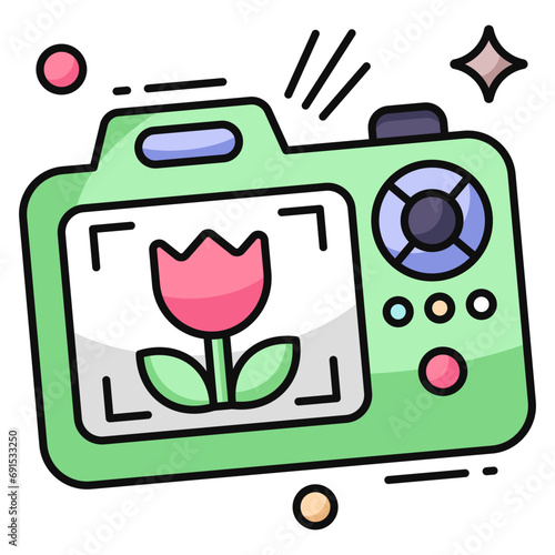 Vector design of camera, photographic equipment