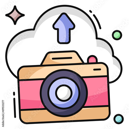 Vector design of camera, photographic equipment