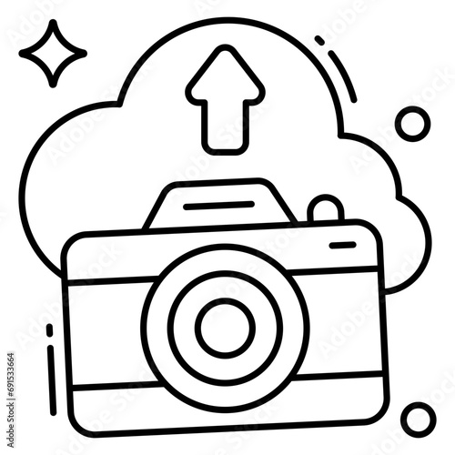 Vector design of camera, photographic equipment