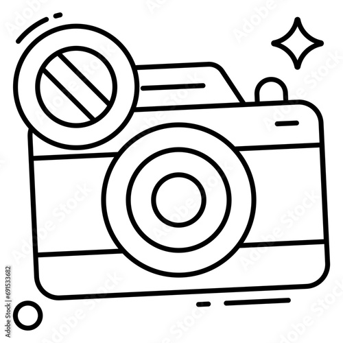 Vector design of camera, photographic equipment