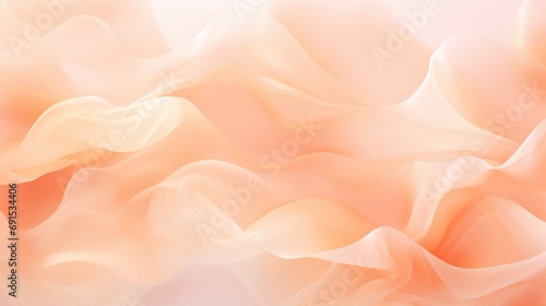 Abstract Silk Drapery in Peach Fuzz, Color of Elegance. photo