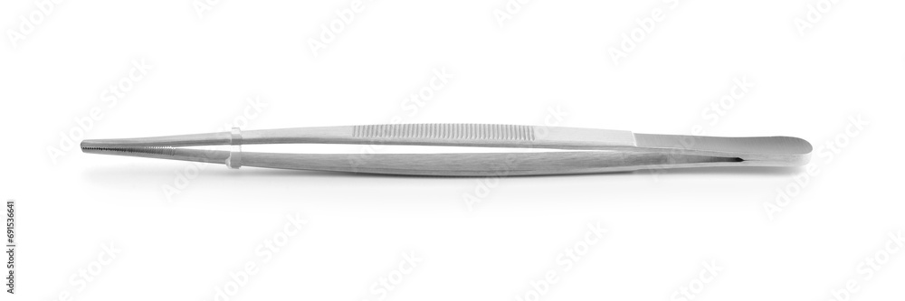 Metal tweezers isolated on white. Metal tweezers isolated on white.