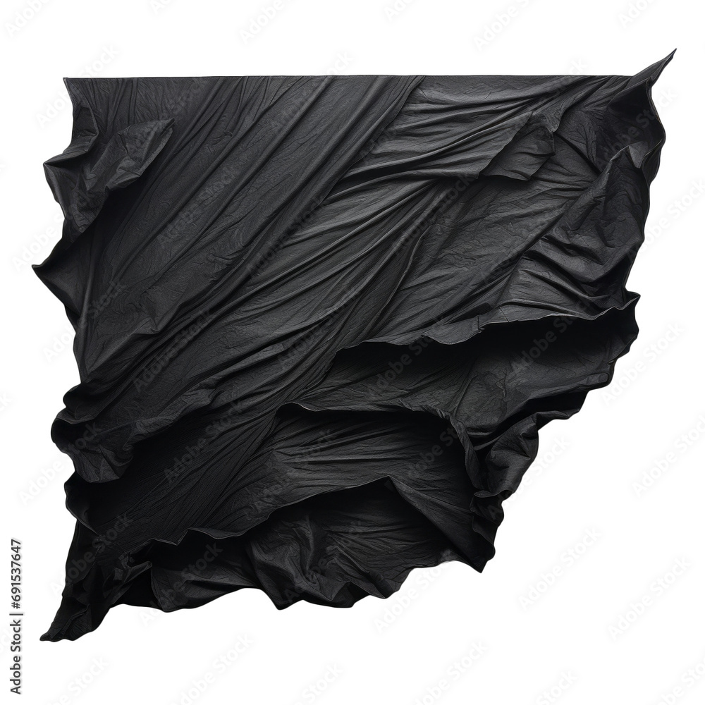 Black paper on isolated background Black paper on isolated background