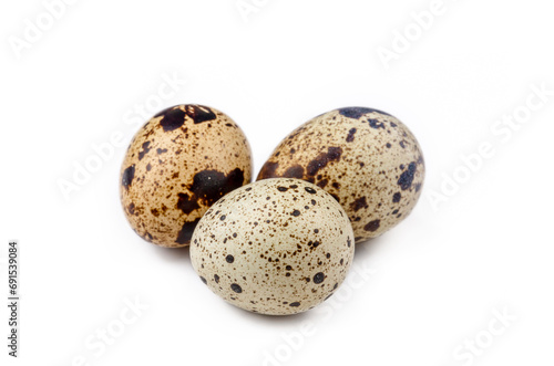 Quail eggs isolated on a wh...