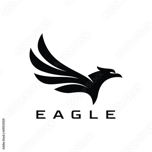 Luxury Eagle Logo Design Template: Vector Illustration.