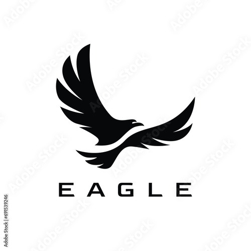 Luxury Eagle Logo Design Template: Vector Illustration.