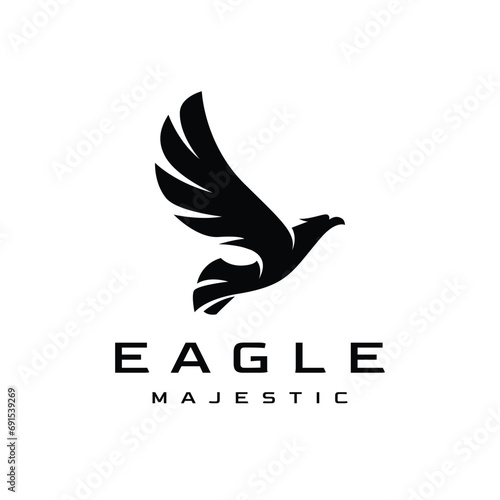Luxury Eagle Logo Design Template: Vector Illustration.