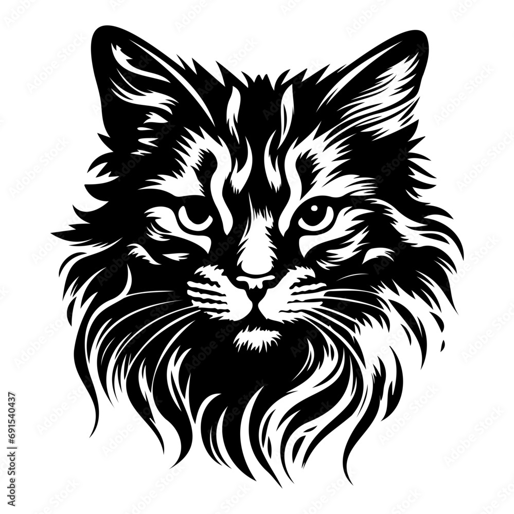 cute cat vector illustration, Generative AI. cute cat vector illustration, Generative AI.